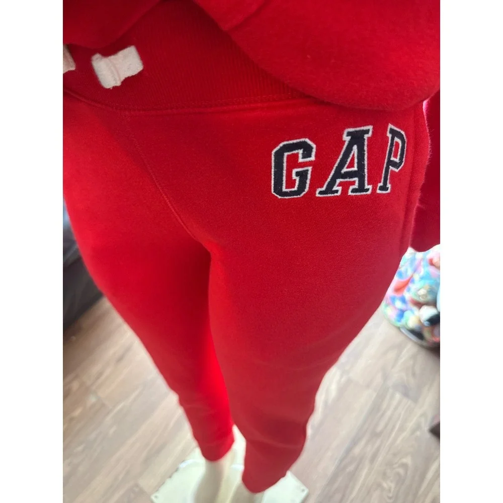 Gap Kids Red Fleece Hoodie‎ and Sweatpants Set Arch Logo XXL 14-16